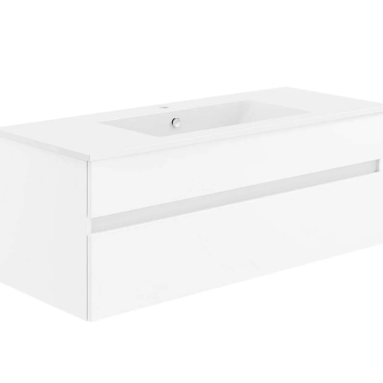 Badezimmerset Mit Flachenspiegel Polarweiss 120>KISS Clearance