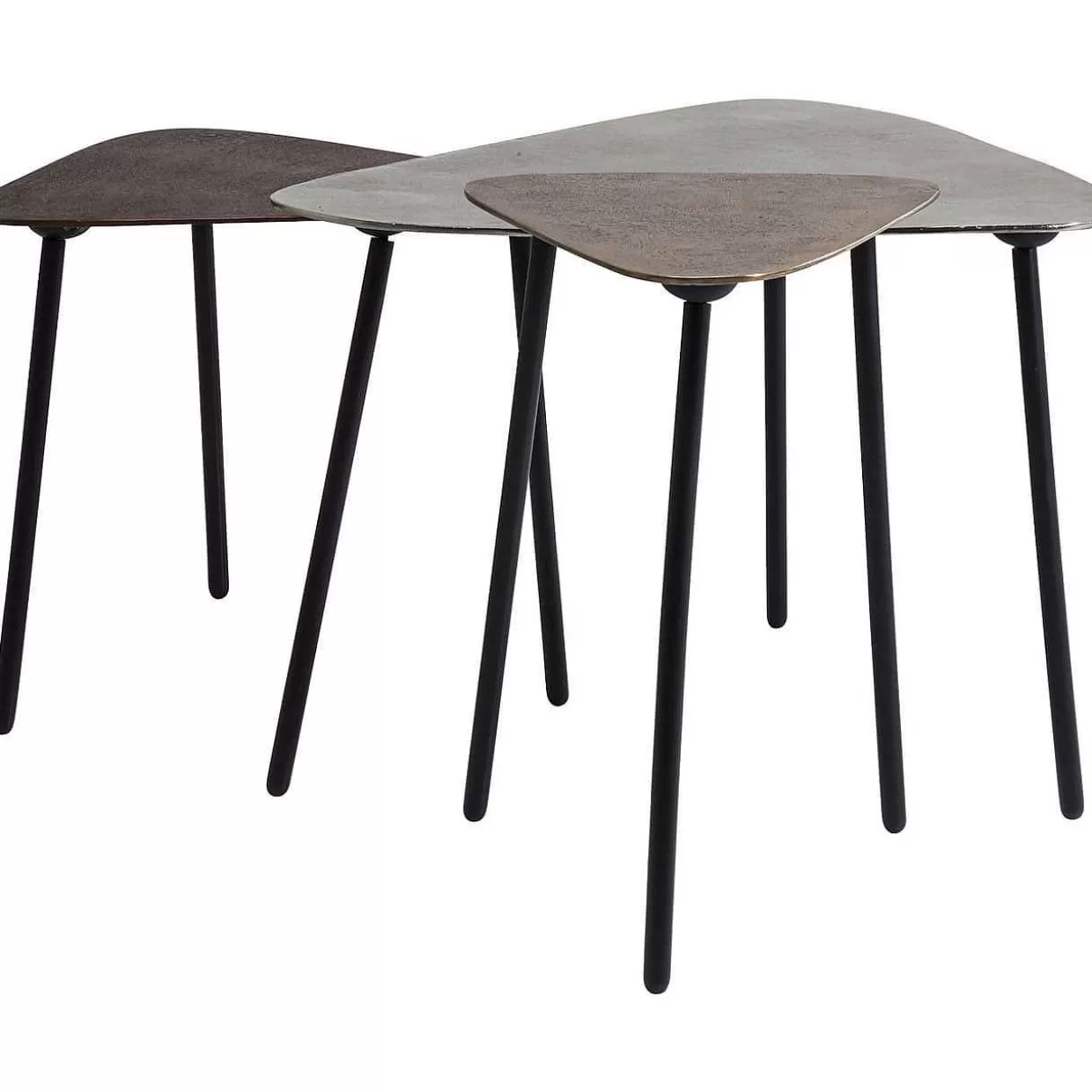 Couchtisch Loft Triangle Vintage (3/Set)>KARE Design Fashion