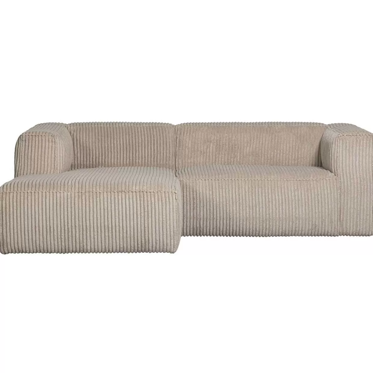 Ecksofa Bean Links Hefty Ribcord Travertin 254X178>mutoni living Clearance