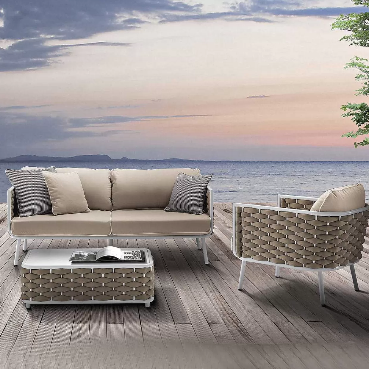 Gartenlounge Manhattan Sunproof Grey 4-Teilig>mutoni ethnic Clearance