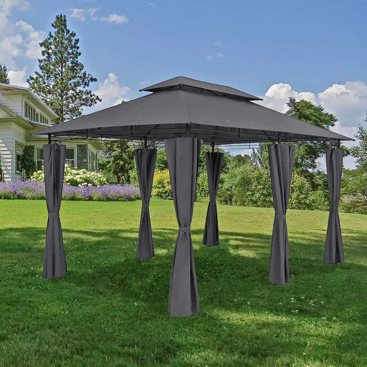 Gartenpavillon Moldau Anthrazit 400X300>mutoni pleasure Hot