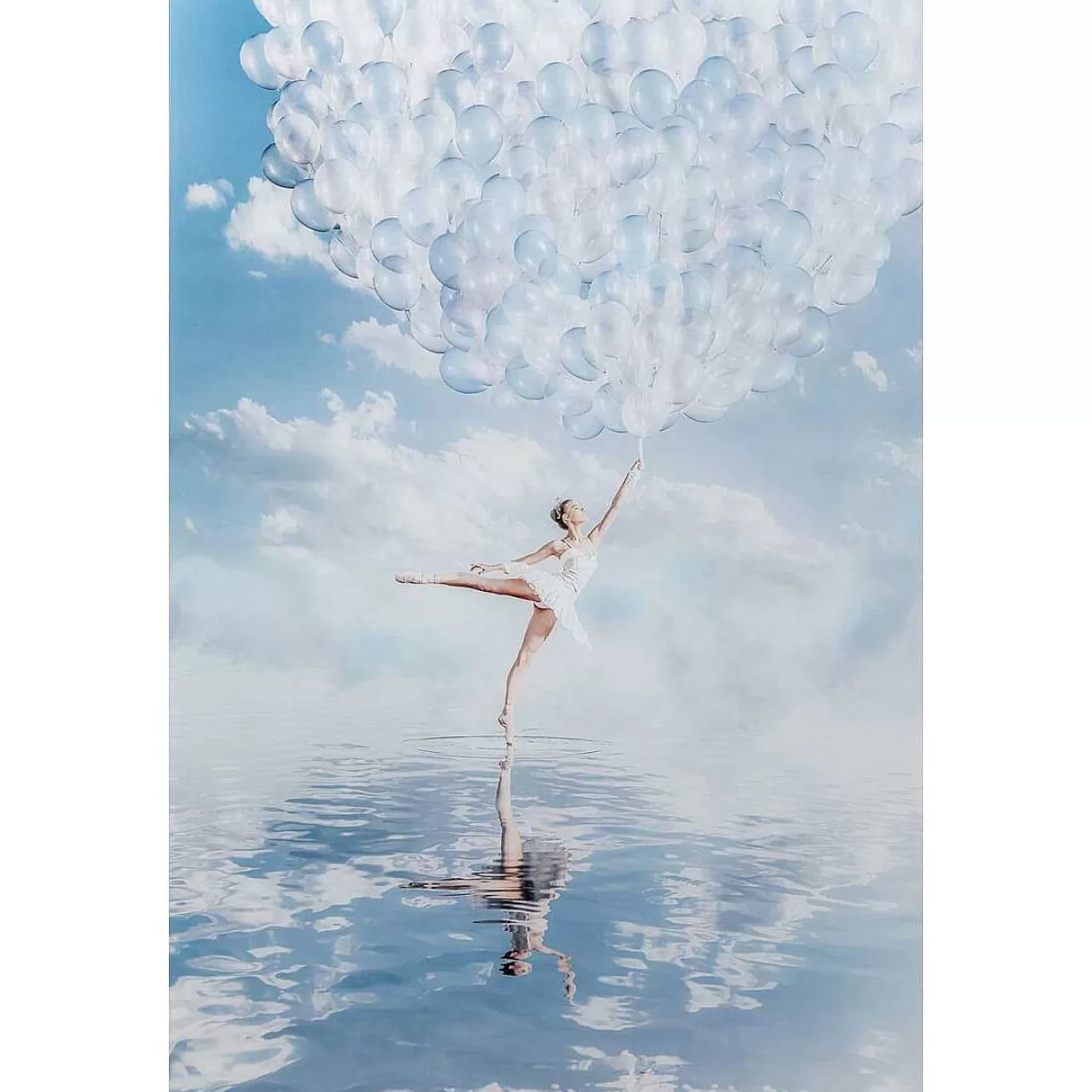Glasbild Balloon Girl 100X150>KARE Design Flash Sale