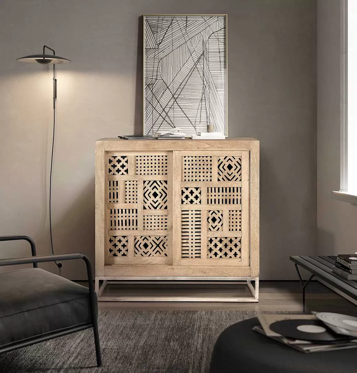 Kommode Mangoholz Natur 90X90>mutoni inspiration Outlet
