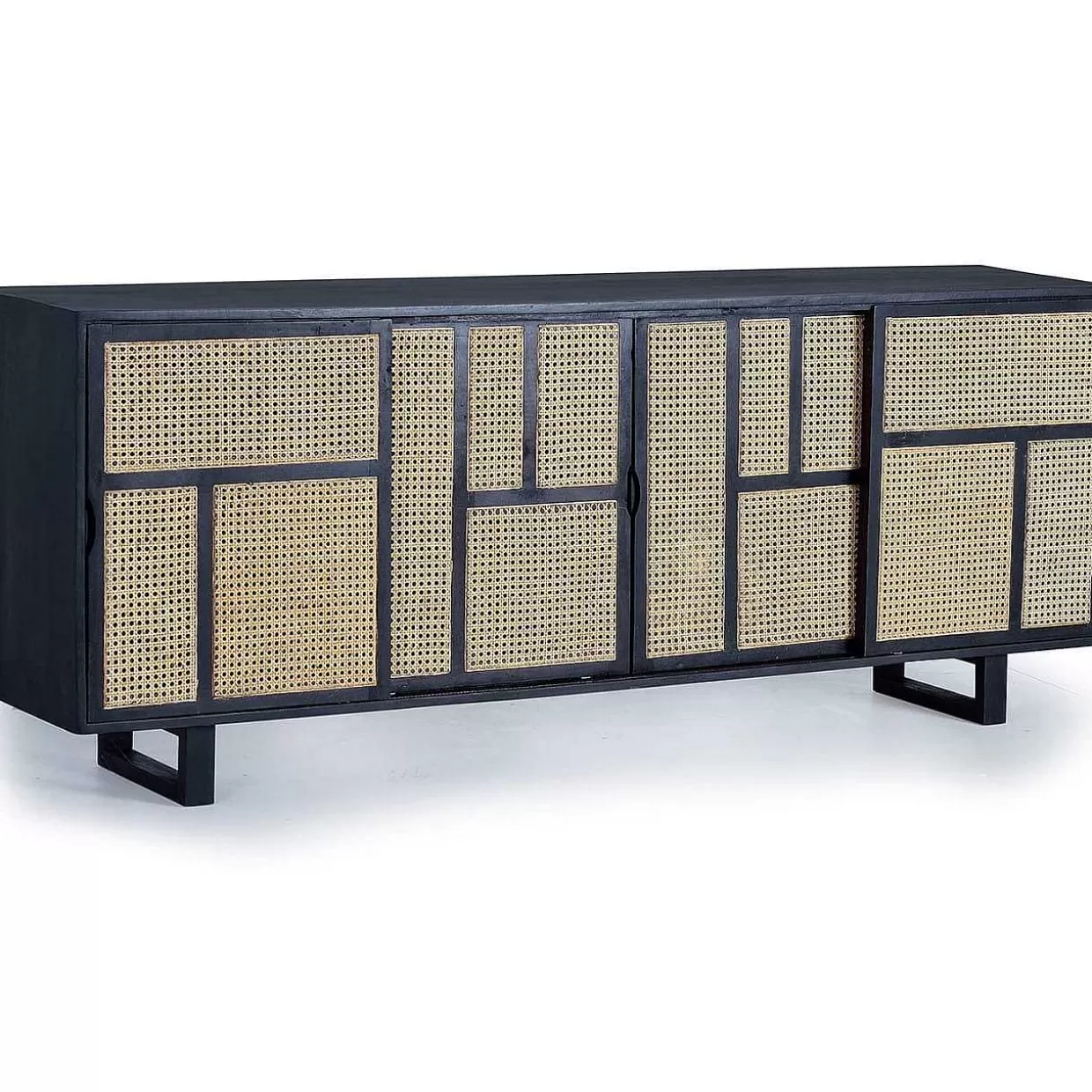 Sideboard Mangoholz Schwarz 200X80>mutoni inspiration Discount