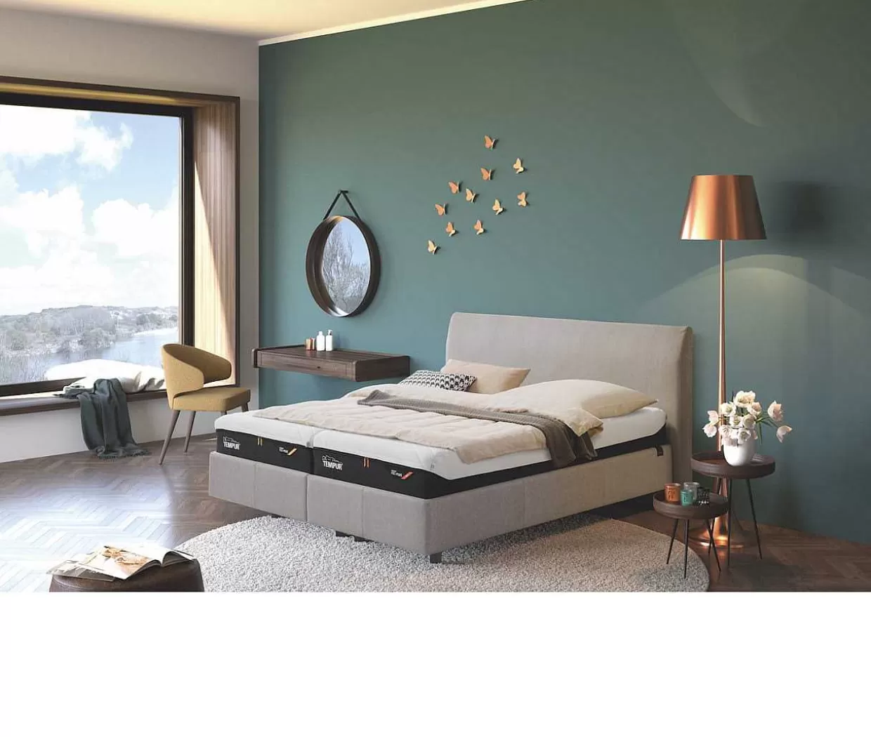 Relax Bett Shape Ash Grey>Tempur Hot