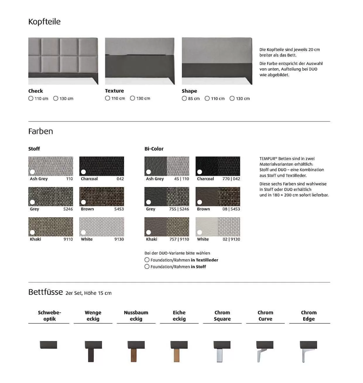 Relax Bett Shape Ash Grey>Tempur Hot