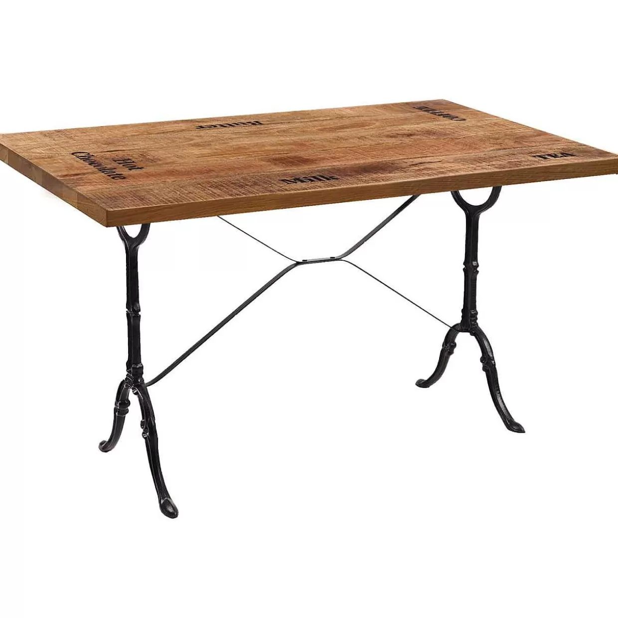 Tisch Mangoholz Gusseisen Natur Schwarz 120X65>mutoni sweet home New