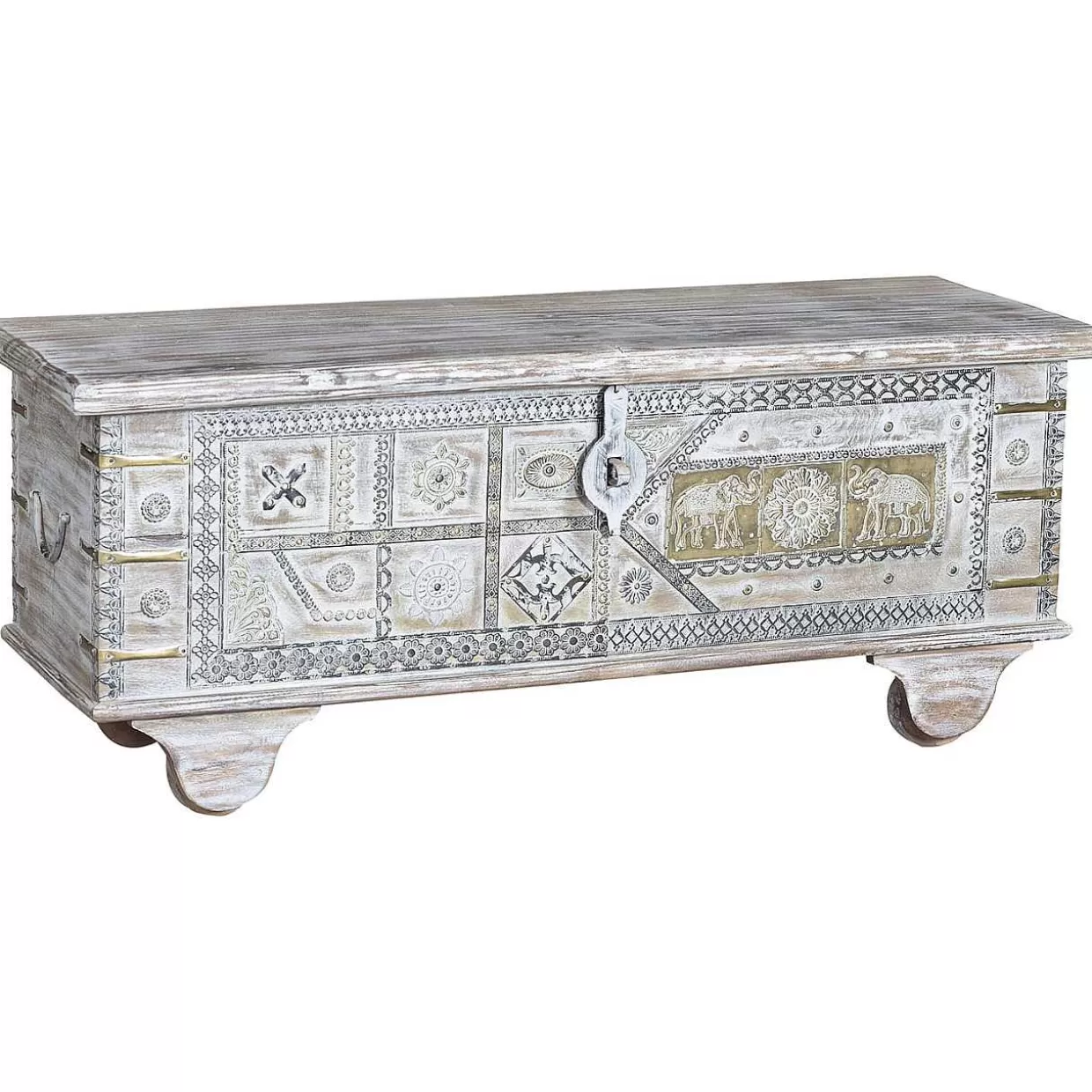 Truhe Cottage Mango Vintage Weiss 116X40>mutoni inspiration Outlet