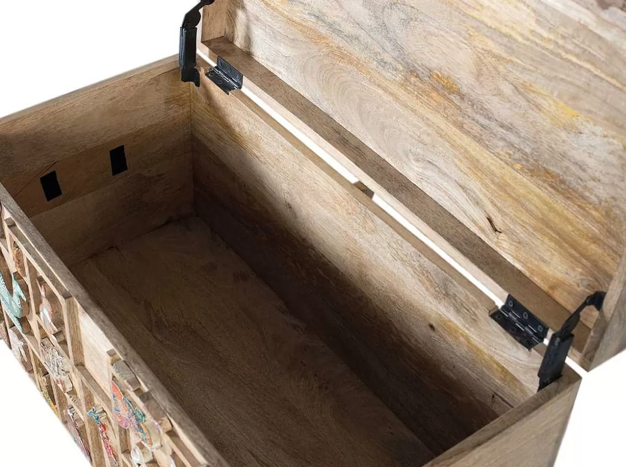 Truhe Mangoholz Mehrfarbig 80>mutoni inspiration Store
