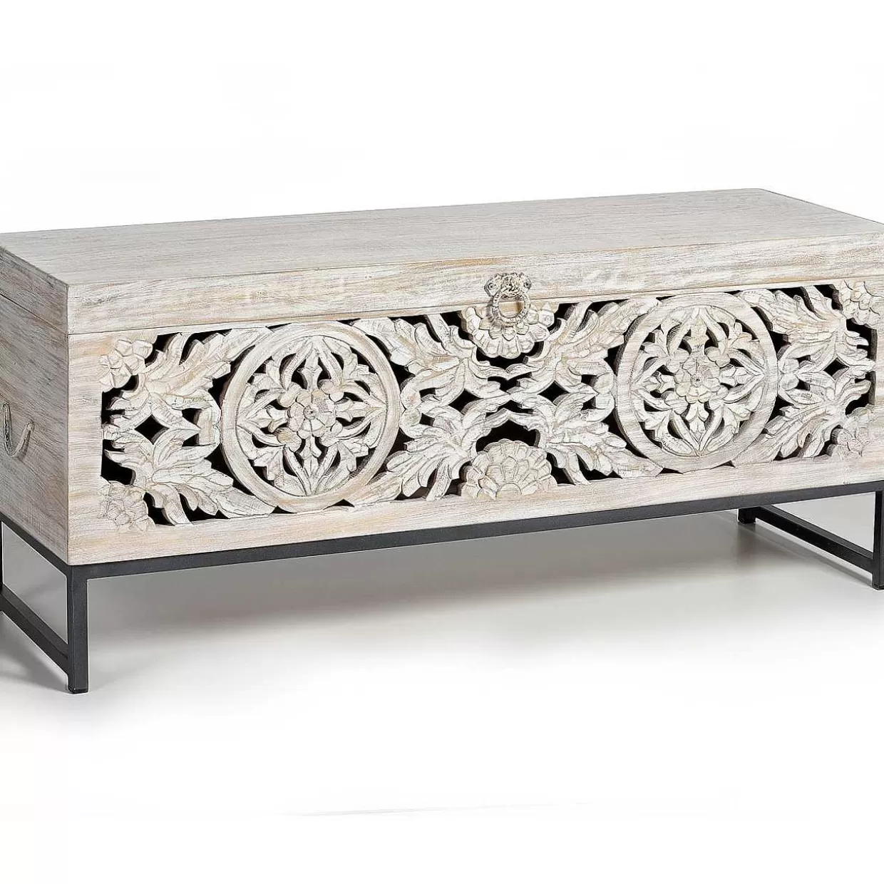 Truhe Mykonos Mango Vintage Weiss 116X40>mutoni inspiration Hot