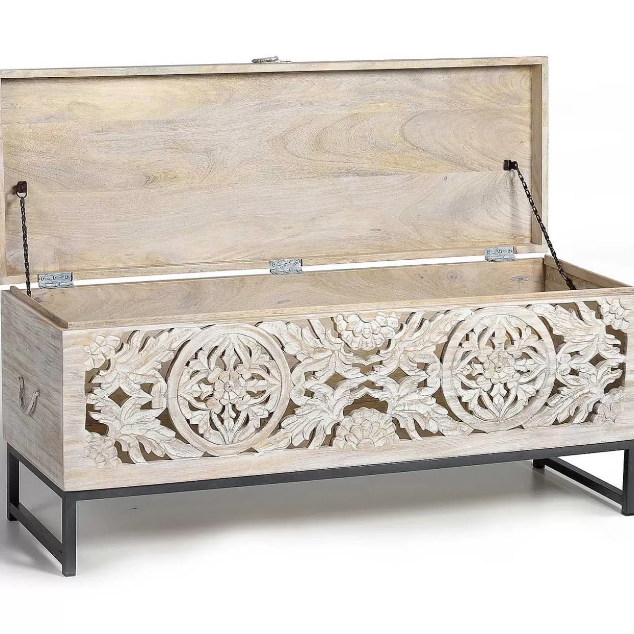 Truhe Mykonos Mango Vintage Weiss 116X40>mutoni inspiration Hot