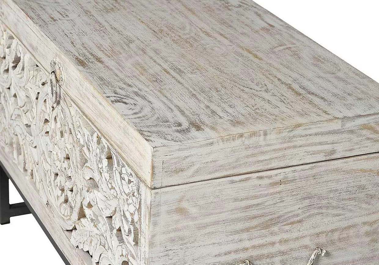 Truhe Mykonos Mango Vintage Weiss 80X40>mutoni inspiration Clearance