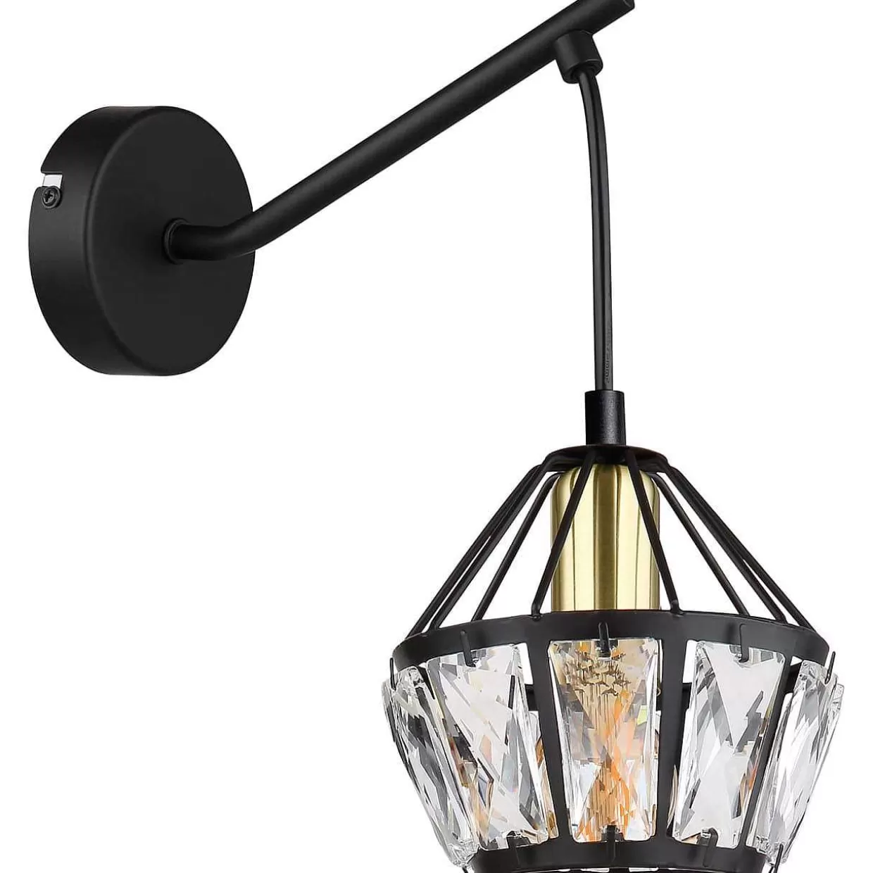 Wandleuchte Lois Metall Schwarz Matt 1Xe14>mutoni light Outlet